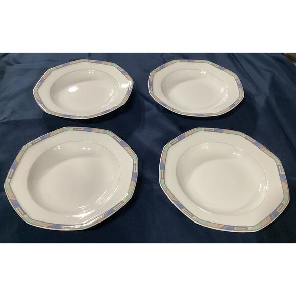 Christopher Stuart SOUTHWEST Octagonal Soup Bowls Set Of 4 - Picture 4 of 9